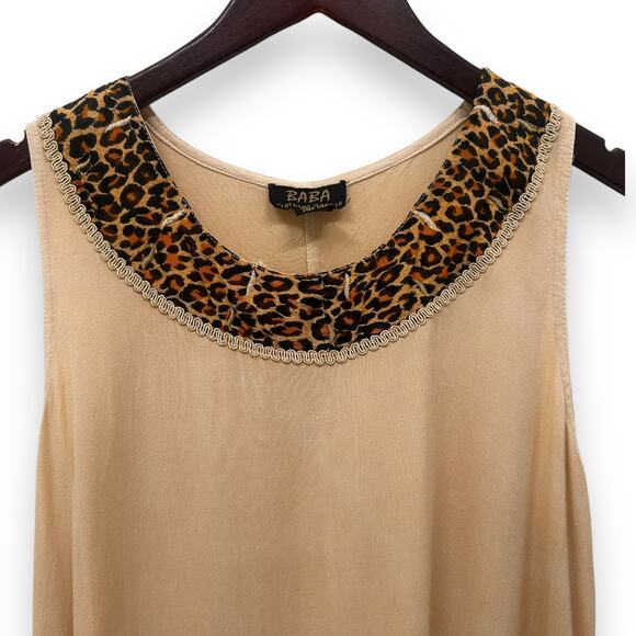 Vintage Rayon Dress with Cute Elephants Giraffes Free Size - Picture 3 of 5